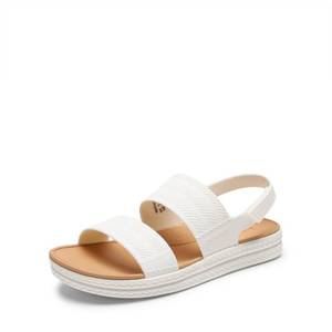 lot 9168 image: DREAM PAIRS Women Water Sandals Comfortable Flat Beach Platform Dressy Summer Walking Shoes,Size 8,White,SDFS26006W