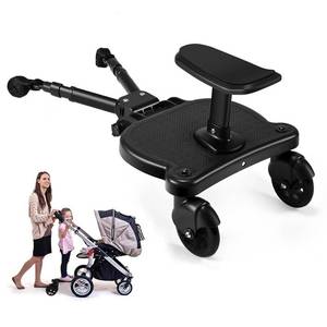 lot 9175 image: Universal Stroller Board with Detachable Seat,Stroller Board,Buggy Board Suitable for Most Brands of Strollers, Holds Children Up to 55lbs (Black)