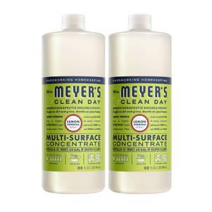 lot 9178 image: MRS. MEYERS CLEAN DAY Multi-Surface Everyday Concentrate, Lemon Verbena Scent, 32 Fl Oz Bottle - 2 Pack