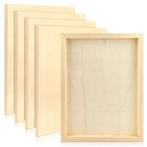lot 9190 image: FSWCCK 5 Pack 11x14 inch Wood Panel Boards, Unfinished Wood Canvas Panels for Crafts, Painting Canvas, DIY Art Projects, Pouring, Arts Use with Oils, Acrylics