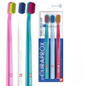lot 10121 image: Curaprox CS 5460 Ultra-Soft Toothbrush �� for Sensitive Teeth & Gums  Gentle Plaque Removal  3-Pack Random Colour