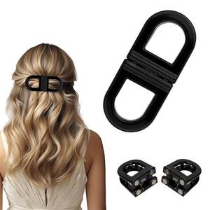 lot 10123 image: Magnetic Hair Clips, Strong Hold No-Slip Magnetic Hair Styling Clips, Clip No Crease Hair Types Strong Hold, Seamless 2-in-1 Design for Easy Everyday Hairstyles (1-Black)