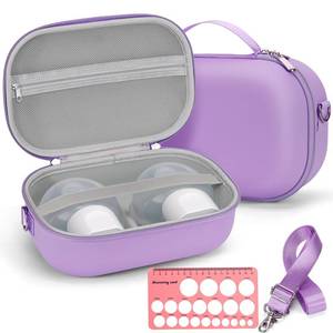 lot 10136 image: Wearable Breast Pump Bag for Hands-Free Breast Pumps, Hard Breast Pump Case for MomcozyWilloweufySecurityMedela and More, Storage Bag for Pumping Travel BagDiaper BagHandbag (Purple)