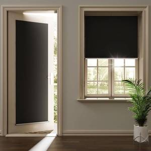 lot 10138 image: NIGHTON Retractable Blackout Curtains, Blackout Blinds with Hook and Loop Adhesive, No Need to Drill Holes and No Marks, Portable Window & Door Curtains for Bedrooms,Baby Nursery,RVs, 24 W x 84 L