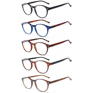 lot 10142 image: NORPERWIS 5 Pairs Reading Glasses - Standard Fit Spring Hinge Readers Glasses for Men and Women (5Color, 1.25, x)