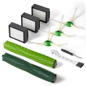 lot 10146 image: Replacement Parts & Accessories for iRobot E, I & J Series, Combo i5, j5 Series Robot Vacuum, Dual Multi-Surface Rubber Brushes & 3 HEPA Filter & 3 Edge-Sweeping Brushes