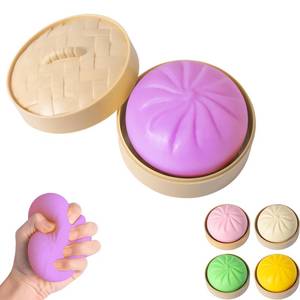 lot 10156 image: Dumpling Squishy, Mystery Squishy Dumpling Box, Fidget Toys Adults & Teens, Easter Basket Stuffers, Stocking Stuffers, Sensory Stress Ball Squeeze Toys for Stress Relief (Deep Purple)