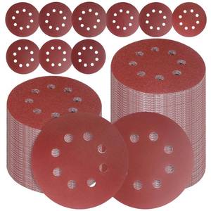 lot 10183 image: Tibaebe 155PCS 5 Inch 8 Hole Sanding Discs, Adhesive Hook and Loop Sandpaper for Random Orbital Sander, 40 60 80 120 150 240 320 400 600 Grit Sand Paper