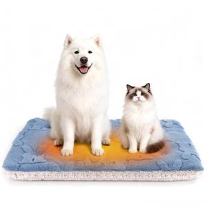 lot 10216 image: EursurePet Self Warming Cat Bed, 36 X 23 Inch Reversible Two-Sided Use Self Heating Mat for Cats and Dogs, Washable Cat Warming Pad for Indoor Use, Cozy Flannel Base. (L - 36 X 23 Inch)
