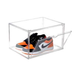 lot 11035 image: beehomay Sneaker Shoe Display Case,Shoe Box with Clear Magnetic Door,Thicken & Sturdy Organizer Containers Stackable,Fit Shoe Size Up to US 14 (X-Large) (X-Large)