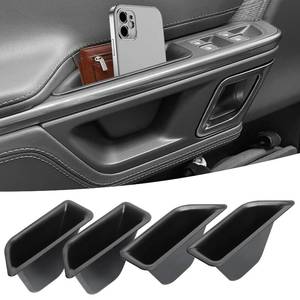 lot 11041 image: EVGoXMods Door Handle Storage Organizer Compatible with 2025 Rivian R1T & R1S, Front Rear Door Handle Insert Tray Box Pockets Interior Accessories 4PCS (Missing One)
