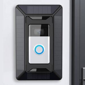 lot 11044 image: Solar Charger for Ring Doorbell, 2-in-1 with Mount Stand, Micro-USB & Type-C Charging Ports, Compatible with Ring Battery Doorbell (2024 Release) & Ring Video Doorbell (2nd Gen - 2020 Release)