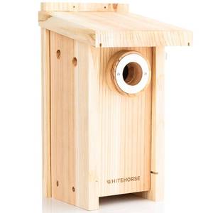 lot 11057 image: WHITEHORSE Bluebird House - Weatherproof Bird House for Outdoors - Cedar Birdhouse Built to NABS Specs - Nest Box for Bluebirds, Chickadees, Titmice, Wrens, Nuthatches & More (15�� Floor)