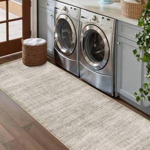 lot 11079 image: Washable Non-Slip 2x8 Kitchen Rug Low-Pile Stain-Resistant Entryway Area Rug Indoor Low Pile Hallway Runner Rug Ultra Soft Bedroom Carpet Bathroom Dining Room Living Room Floor Mat(2x8,BeigeIvory)