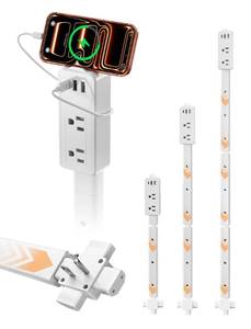 lot 11083 image: Blueera Electrical Outlet Extender Stick Features USB-C, 2 USB-A, 2AC Outlets, 17-36 Extandable Outlet Access Hard-to-Reach, 4-Way Wall Plug Power Socket Extender Behind Couch, Nightstands-1 Pack