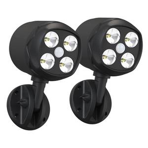 lot 11087 image: Yoyutrre Motion Sensor Battery Operated Lights with 12W 600 Lumen Motion Detector for Outside Yard and Stairs