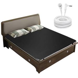 lot 12006 image: Earth Mat Grounding Pad for Bed, Conductive Carbon Leatherette Mattress Cover Pad to Improve Sleep (54  78 inch)