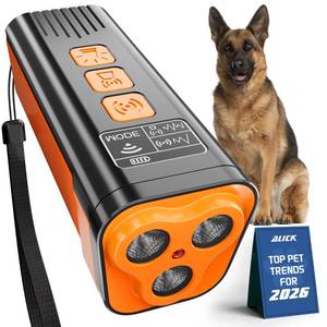 lot 12040 image: AILCK Dog Bark Deterrent Device, 3X Anti Barking Device for Dogs, 4 Training Modes 50 FT Range Indoors Outdoors Behavior Correct Safe Rechargeable Compact Bark Control for Dogs with Flashlight