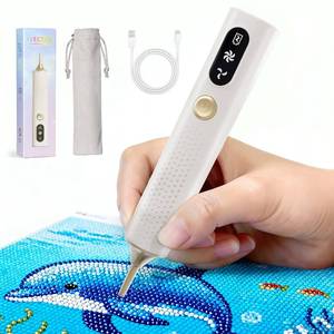 lot 12049 image: Haroopet Electric Diamond Painting Pen, Cordless Diamond Art Vacuum Pen no Wax Needed, Rechargeable Diamond Painting Tools, Adjustable Suction Mode Diamond Art Kits Accessories for Adults & Kids