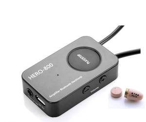lot 12056 image: EDIMAEG Loud Sound 45-100dB 35 inch Amplifier Bluetooth Neckloop Aids T-coil with CIC Spy Earpiece