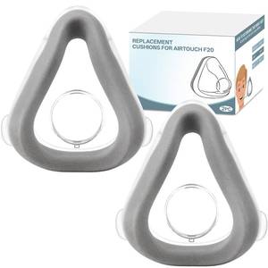 lot 12073 image: Replacement Cushions for AirTouch F20, Memory Foam Cushion for AirFit F20 & AirTouch F20 Frame, Optimized Comfort & Secure Seal, F20 Mask Medium for Full Face CPAP Users, 2-Pack