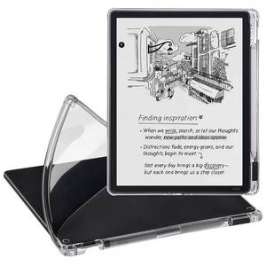 lot 12075 image: CoBak Clear Case for 11 Kindle Scribe 3rd Generation 2025  Kindle Scribe Colorsoft, Lightweight Soft TPU Back Cover with Pen Holder and Pen Tips Holder