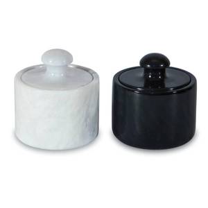 lot 12078 image: TheWolfard Handmade Marble Salt Cellar Set �� 2-Piece Premium Salt & Spice Storage with Mushroom Lid �� 3-Inch Dish for Salt, Pepper, Herbs �� Ideal for Countertop
