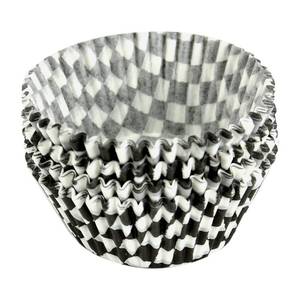 lot 12099 image: BinaryABC Black Checkered Cupcake Liners Baking Cups,Birthday Cake Decorations Party Supplies,100Pcs