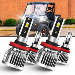 lot 12101 image: SPBRTBUB for 2016-2023 Can Am Defender Headlight Bulbs H11 High Low Beam Combo, 6000K for Can-Am UTV Head Light Kit, 4pcs Bulbs