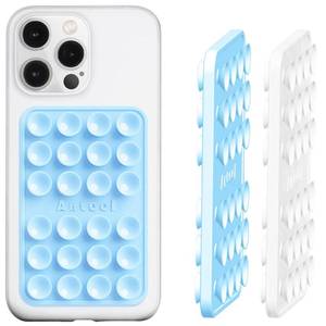 lot 12108 image: Anteel Double-Sided Silicone Suction Phone Case Mount, Enhanced Suction Cup Power and Thickened Grip for Selfies and Videos, Durable, Hands-Free Non Slip Accessories, 2.36x3.66 (LBL&TP)