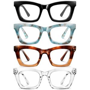 lot 12111 image: CCVOO 1.0 Oprah Style Reading Glasses for Women, Eyeglasses, Blue Light Readers for Women, Computer Eye Glasses (Only 3)
