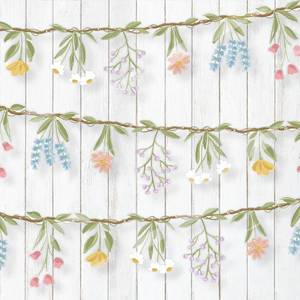 lot 12135 image: Cheerland Flower Banner Wildflower Garland Floral for Enchanted Garden Theme Wedding Wild Birthday Baby Bloom Fairy Tale Tea Market Spring Mothers Day Supplies Woodland Cottagecore Party Decorations