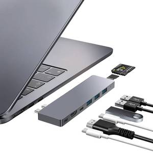 lot 12170 image: ZanBix USB C Hub,8 in 2 USB Adapter for MacBook Pro Air��Thunderbolt 4 Dock 100W PD, 40Gbps, 4K HDMI, USB C 3.0, 3 USB A 3.0, SDTF Card Reader, Compatible with MacBook Pro Air M1M2M3M4