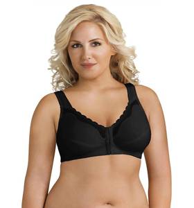 lot 12175 image: Exquisite Form Womens Fully Front Close Posture With Lace 5100531 Bra, Black, 38C US