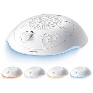 lot 14108 image: Homedics Sleep Better Portable Sound Machine, Night Light,12 Soothing Sounds Including White Noise, Rain, and Thunderstorm, Ultra-Portable Design, Auto-Off Timer, Ideal for Travel & Baby Sleep