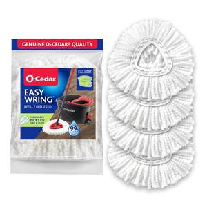 lot 14112 image: O-Cedar EasyWring Spin Mop Microfiber Refill (Pack of 4)