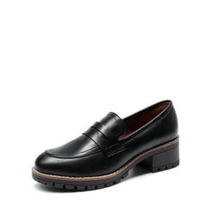 lot 14121 image: DREAM PAIRS Womens Comfortable Platform Chunky Heel Business Casual Loafers,Size 9,Black-Pu,SDLS2319W