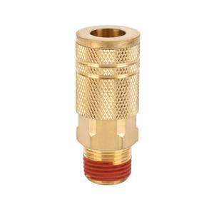 lot 14126 image: WYNNsky Industrial Air Coupler, 14 Inch Body Size, 38 Inch NPT Male Threads Size, Brass Air Compressor Hose Fitting
