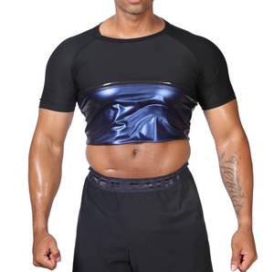 lot 14135 image: REMEBSWEAT Sauna Sweat Suits Shirt for Men Sweat Suit Compression T-Shirt Workout Sports Shapewear Gym Exercise Jacket (Black, XXL)