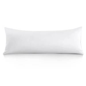 lot 14156 image: Oubonun 100% Cotton Body Pillowcase - 800 Thread Count21x54, Moisture Absorbent and Breathable, Premium Hotel Body Pillow Cover for All Seasons, White