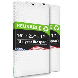 lot 14158 image: REair 16x25x1 Air filter Pro Kit, Washable and Reusable Air Filter 16x25x1 for AC HVAC Furnace, MERV 8 Air Filters Machine Washable & Dryer Friendly, AC Furnace Air Filter, Include 2 Filters&1 Frame