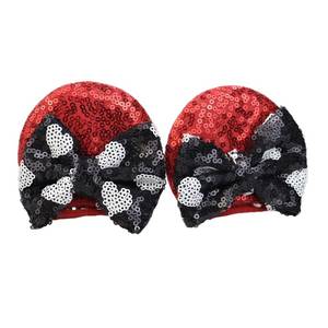 lot 14192 image: pranovo Magnetic Mouse Ears Bows for Caps Detachable Magic Minnie Ear Bow for Hats for Trips Theme Party
