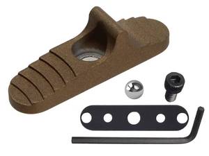 lot 14194 image: NDZ Performance Safety Replacement with Ball & Steel Plate for Mossberg 500 590 88 835 940 1220 Cerakote Aluminum - Burnt Bronze