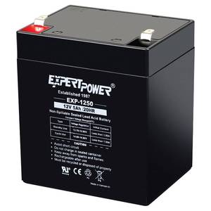 lot 14202 image: ExpertPower EXP1250-12V 5Ah Rechargeable SLA Battery for Security System, UPS, Garage Door Opener Replacement, Fire Alarm Batteries, Sealed Lead Acid, 12V Battery Backup