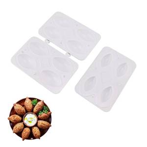 lot 14217 image: Kibbeh Rolls Maker Mold, Meatball Maker Press Tool Manual Meatloaf Filling Cooking Maker DIY Homemade Meatballs Maker for Fried Kibbeh Arancini Kubba Kofte (4 Grids)