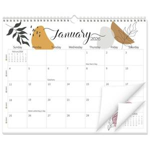 lot 14220 image: Guasslee Wall Calendar 2026-2027, 2026 Calendar Wall, 18-Month Planner Wall, 2026 Jan - 2027 Jun, 14 X 11 Monthly Calendar Spiral Bound with Thick Paper, Week Numbers for School Year Home Office