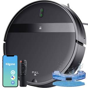 lot 14224 image: Robot Vacuum and Mop Combo, AppAlexa, Robotic Vacuum With WiFiBluetooth, Self-Charging Mopping Robot Vacuum Cleaner, Set Schedule, Tangle-Free Strong Suction Ideal for Pet HairCarpetHard Floor
