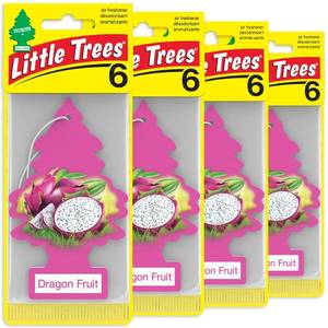 lot 14274 image: LITTLE TREES Car Air Freshener  Hanging Tree Provides Long Lasting Scent for Auto and Home  24 Air Fresheners Dragon Fruit