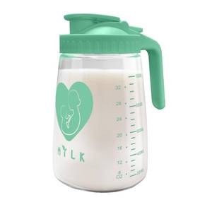 lot 15497 image: Mason Jar Pitcher, 32 oz Glass Milk Pitcher, Wide Mouth & Leakproof Glass Pitcher with Lid for milk, Sun Tea, Juice, Cold Brew Coffee and Drinks
