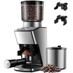 lot 15506 image: KIDISLE Conical Burr Coffee Grinder Electric, Espresso Grinder for Home Use, Burr Mill with 51 Grind Settings, Precision Electronic Timer, Stainless Steel Container